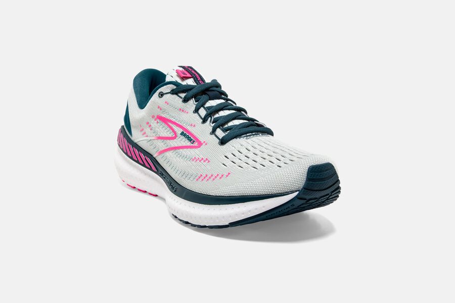 Brooks Israel Glycerin GTS 19 Road Running Shoes Womens - White/Pink - MEJ-728916